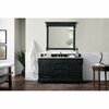 James Martin Vanities Brookfield 60in Single Vanity, Antique Black w/ 3 CM Carrara Marble Top 147-114-5331-3CAR